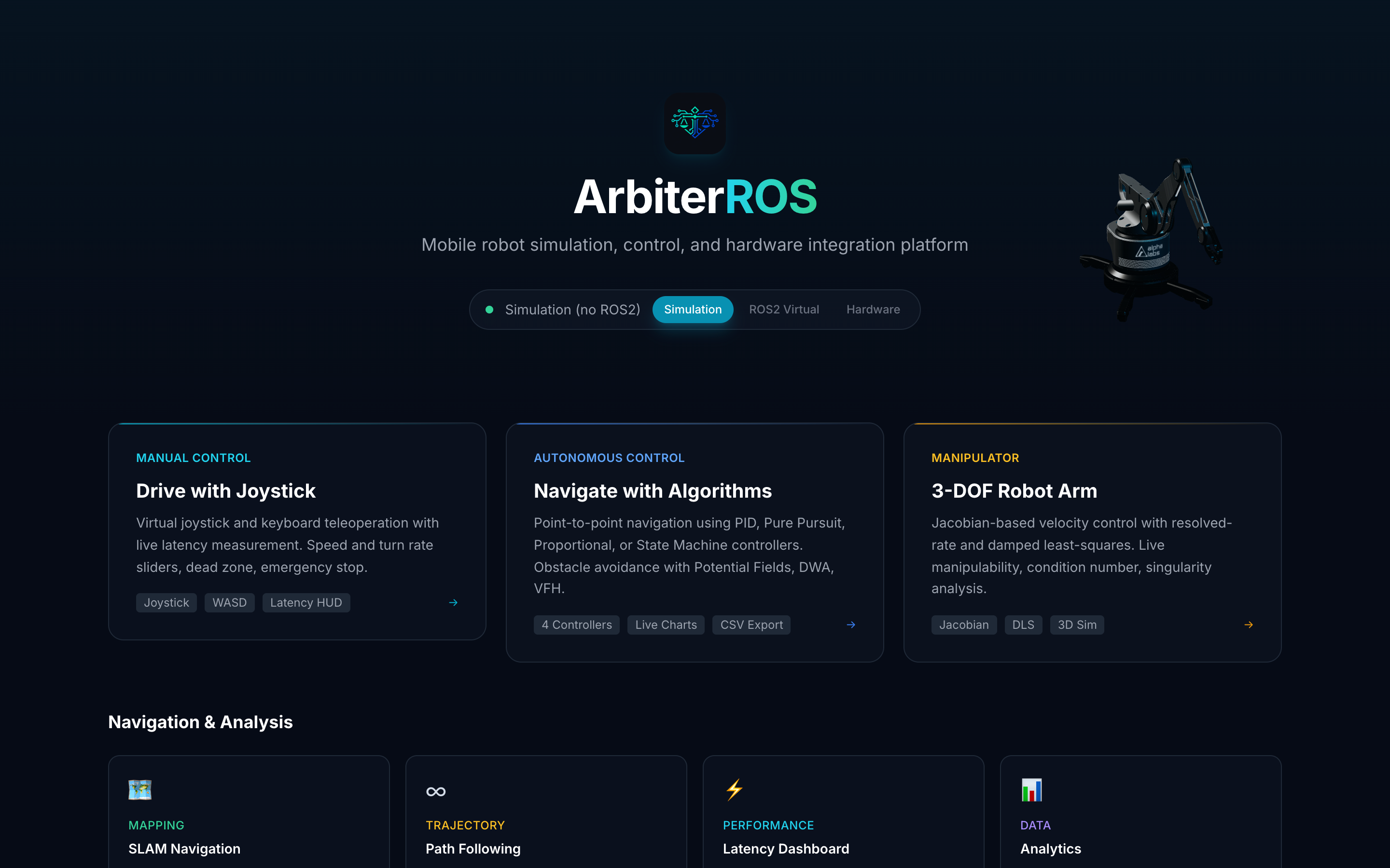ArbiterROS screenshot