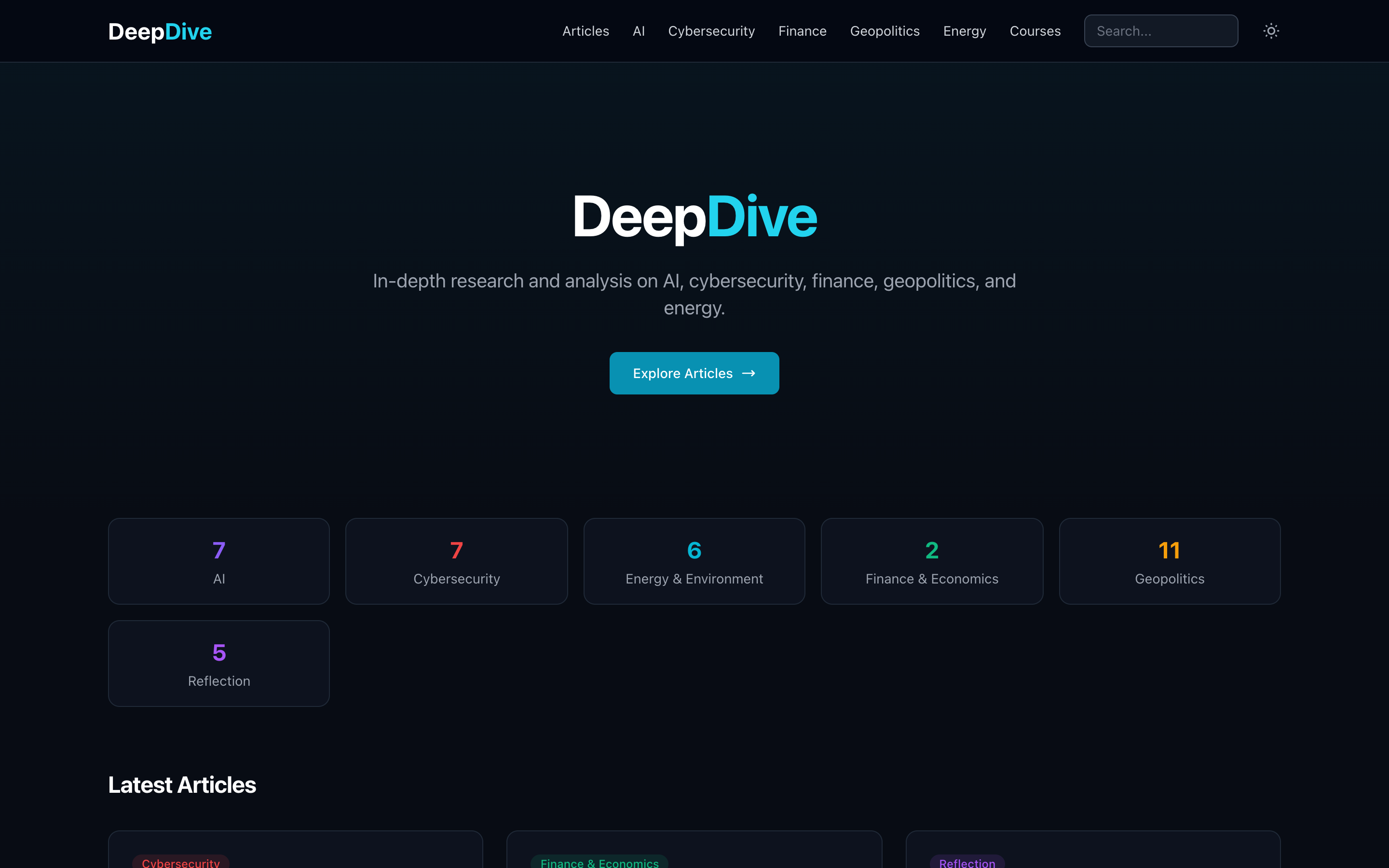 DeepDive screenshot